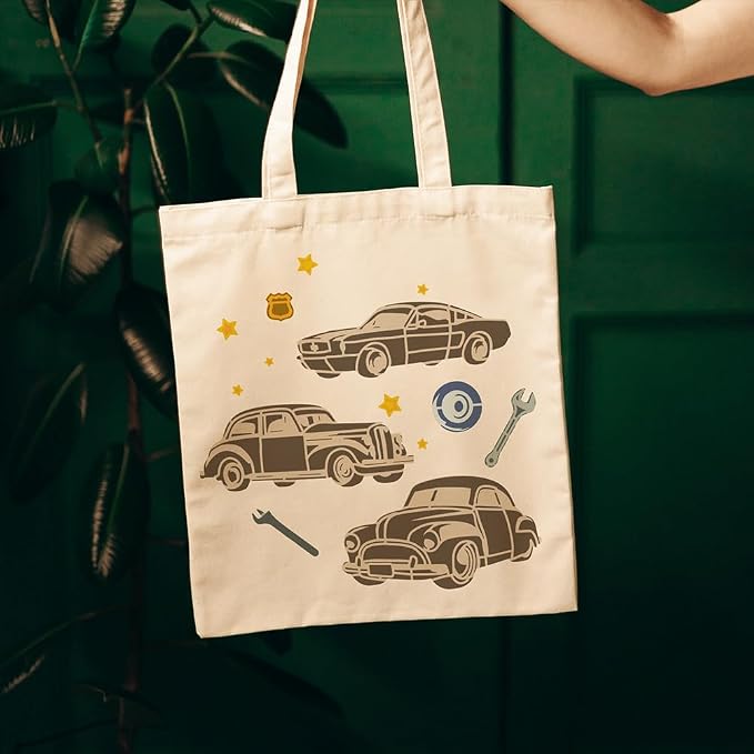 FINGERINSPIRE 2Pcs Layered Classic Car Pattern Stencils - Image 5