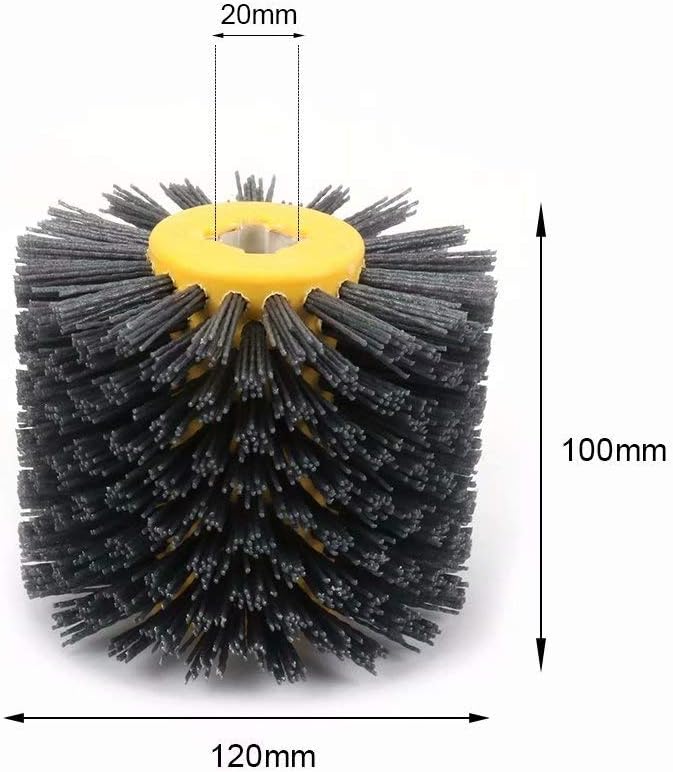 SIGNI Abrasive Nylon Drawing Wheel Drum Burnishing Polishing Brush for wooden furniture floor polishing 120X100mm 320 Grit 1pack