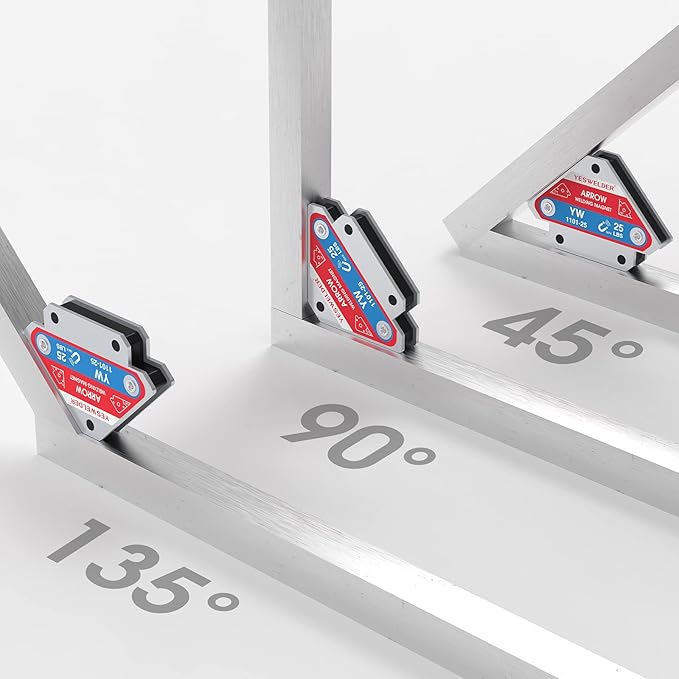 YESWELDER 25 LB Welding Magnet-4 Pieces of Magnetic Welding Holder 25 LBS Holding Power Welding Accessories