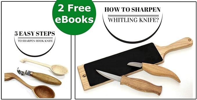 BeaverCraft Spoon Carving Hook Knife SK1 - Spoon Carving Tools Right-Handed - Crooked Whittling Knife for Spoons Kuksa Bowls and Cups, Whittling Tools for Beginners and Professional Carvers