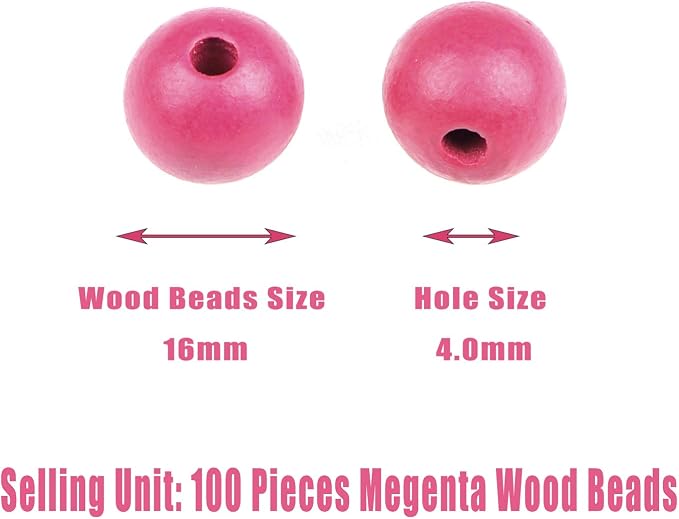 AD Beads Large Hole Wood Spacer Wooden Jewelry Making Bracelet Necklace - Image 2