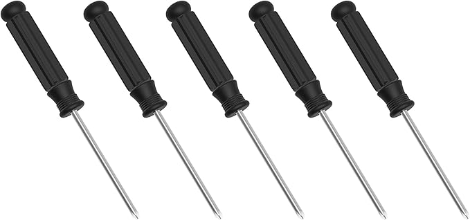 5PCS Mini Phillips Screwdriver, 2mm Cross Head with Black Non-slip Handle for Small Appliances, 3.62"(92mm) Total Length, Non-magnetic
