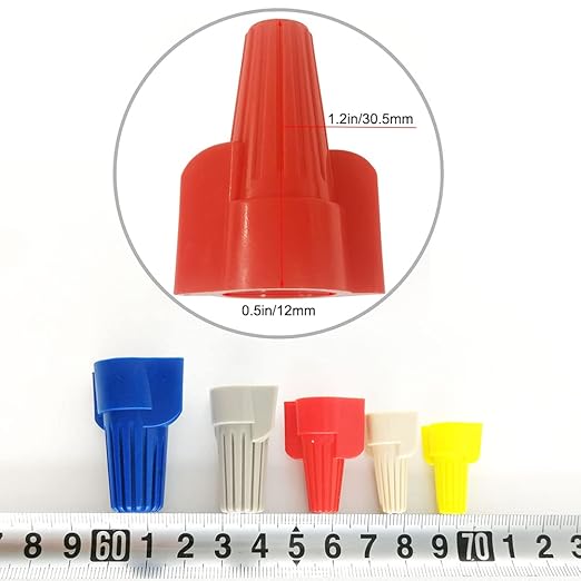 Red Winged Electrical Wire End Connectors Caps Bulk 500 Pack Large Twist-on Wire Connectors Nuts 18-8 AWG,HS P13 Type Screw Terminals