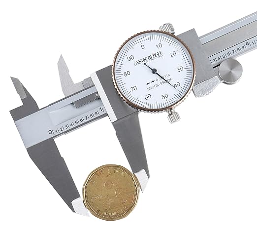 Accusize Industrial Tools 0-6 inch by 0.001 inch Precision Dial Caliper, Stainless Steel, in Fitted Box, P920-S216