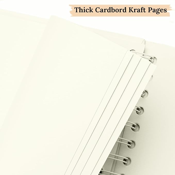 Scrapbook 8x8 Inch DIY Scrapbook Album Hardcover Kraft Paper 40 pages/20 sheets - Image 7