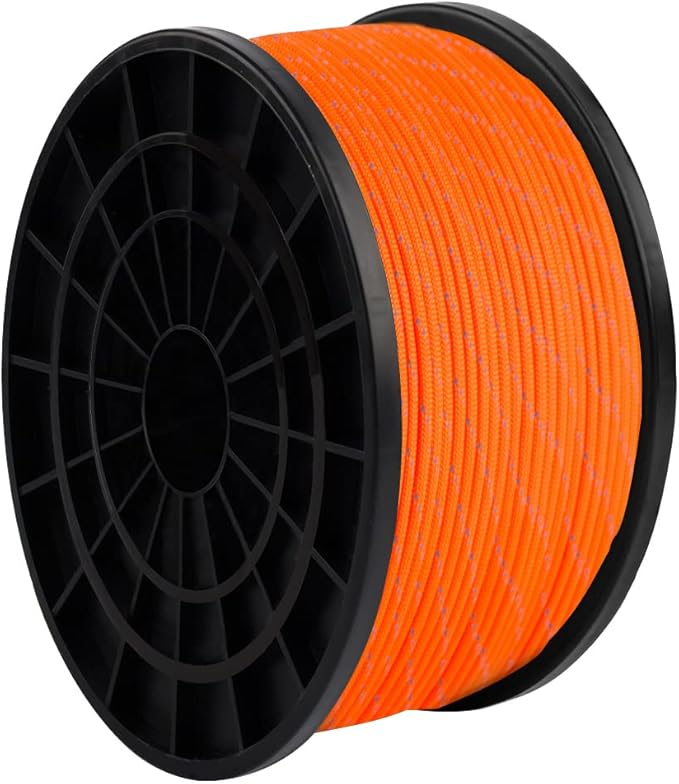 HERCULES Type III Paracord 550 Paracord Rope Parachute Cord, 50' Reflective for Survival Rope, Survival Cord