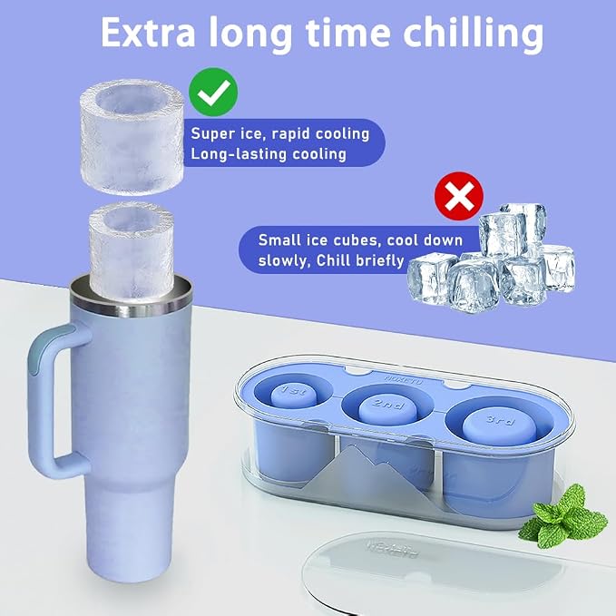 Silicone Ice Mold for Stanley Cup 30 40oz, Tumbler Ice Maker | Easy Fill and - Image 5