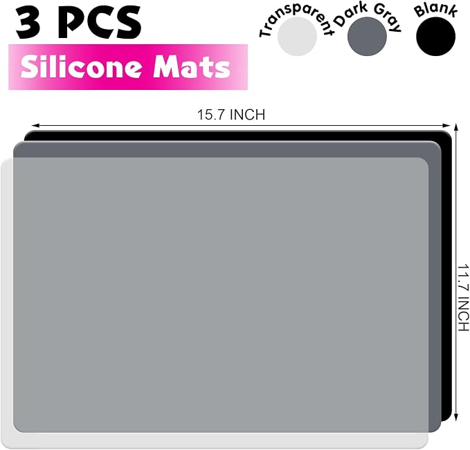 LEOBRO Silicone Mats, Resin Molds, Play Dough Mat, Silicone Sheets - Image 2