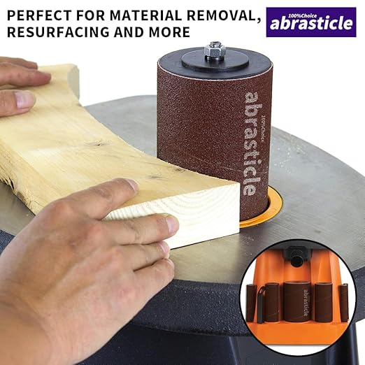 18 Pack Spindle Sander Sleeves, Sanding Sleeves for Oscillating Sander, 60 Grit Sandpaper, 4-1/2" Length, Each 3 of 1/2",3/4",1",1-1/2", 2", 3" Diameter