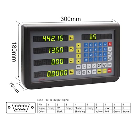 Mill DRO 3 Axis Digital Readout System Display with RPM Function for Lathe Machine Milling Machine