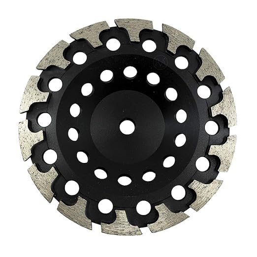 Benchmark Abrasives 7 Inch Concrete Grinding Wheel Threaded T-Type Diamond Cup Wheel with 5/8"-11 Arbor Hole for Masonry, Natural Stone, Concrete Grinding Wheel - Angle Grinder Attachments (7”)