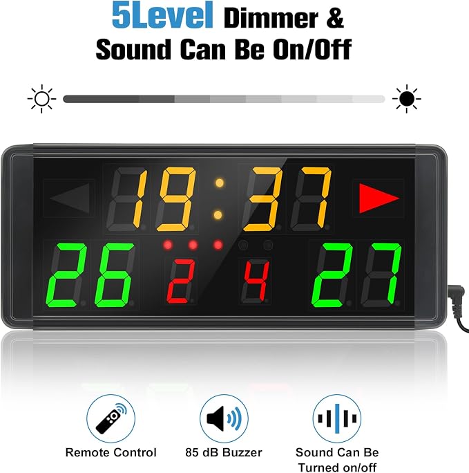 Samshow LED Electronic Scoreboard Digital Score Keeper - Image 7