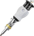 Ratcheting Screwdriver, Multi-Bit Screwdriver/Short Screw Drivers with Magnetic,Impact Rated 8pcs Tool with Phillips, Slotted and Torx,Hex Tips