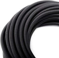 ZhiYo 50FT 3/8” Wire Loom Split Tubing Auto Wire Conduit Flexible Cover | High Temperature Heat Resistant -40F to 257F | Plastic Cover for Electrical Wires & Cables