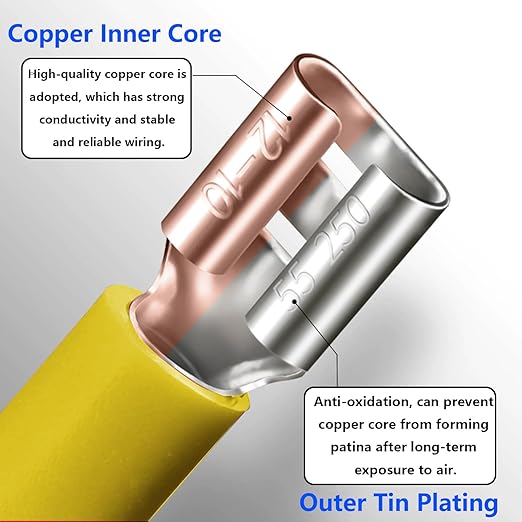 Tnisesm 300Pcs Spade Connector 16 Types with Professional Wire Stripper/Wire Crimping Tool, Wire Cutter, Wire Crimper, Cable Stripper, Wiring Tools and Multi-Function Hand Tool