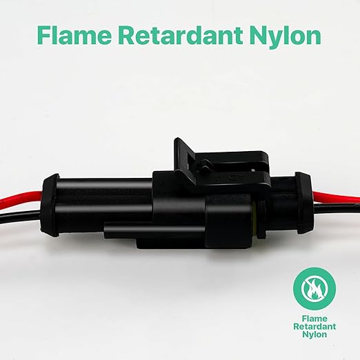 2 Pin Waterproof Electrical Connectors, Male and Female Wire Connectors, 12V Plug Connector, Suitable for Connecting Weak Current Lines Such As Cars, Motorcycles, and Ships(5 Pack)