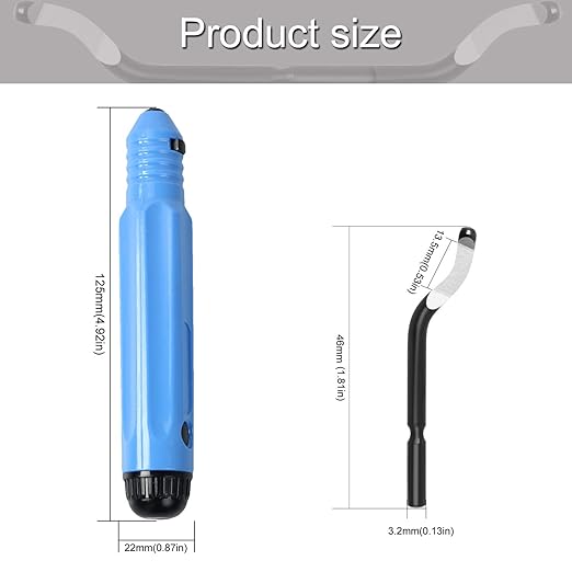 Metal Deburring Tool Kit – Precision Burr Remover Set with 10 High-Speed Steel Blades & Ergonomic Anti-Slip Handle – Ideal for Metal, Plastic, Aluminum, Copper, and Steel Edge Smoothing