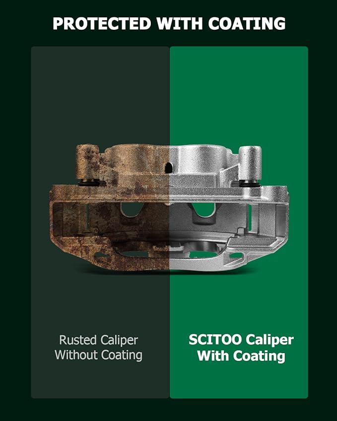 SCITOO 18B5302 Front Right Disc Brake Caliper w/Bracket For Chevy For Silverado 2500 HD/For Silverado 3500 HD/For Suburban/For Suburban 3500 HD,For GMC For Sierra 2500 HD/For Sierra 3500 HD