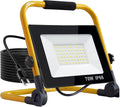 7000LM LED Work Light 5ft Cord with Plug,with Individual Switch.Portable,IP66 Waterproof with a stand.For camping,garage, car repair, workshop and job sites.Great for replacing old halogen work lights