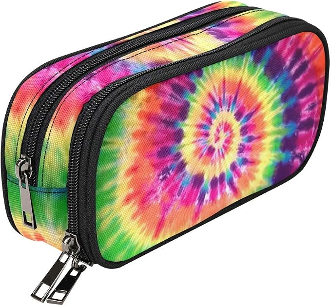 ANANGTEE Colored Tie Dye Pencil Case by ANANGTEE