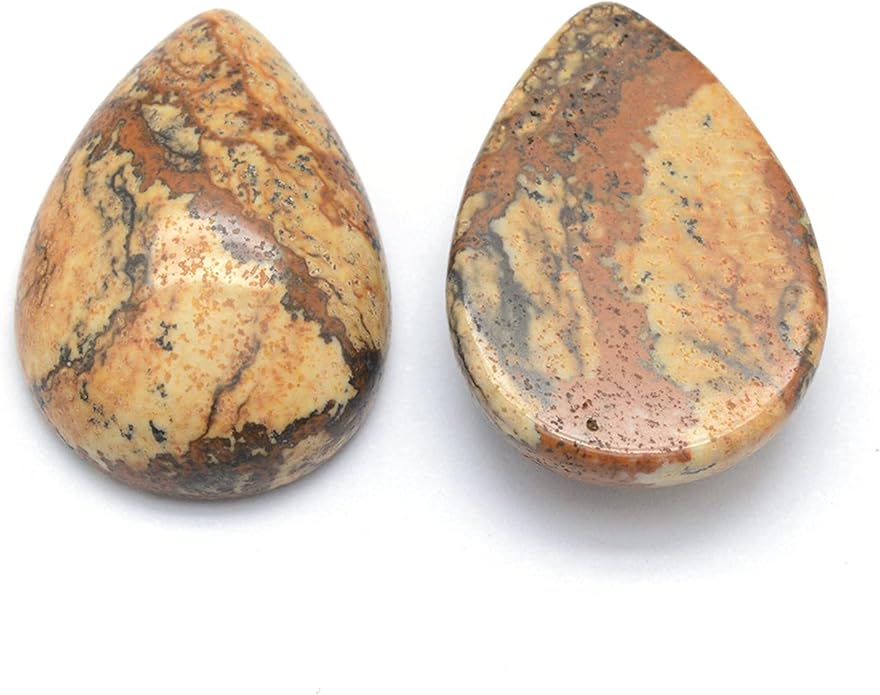 Fashewelry Natural Teardrop Flat Back Cabochons Beads - Image 2