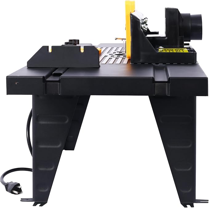 Electric Benchtop Router Table Wood Working Tool Craftsman Tool Stands Woodworking Bench Table Aluminum Strong Structure Tables for Woodworking Tasks (Black, 34")