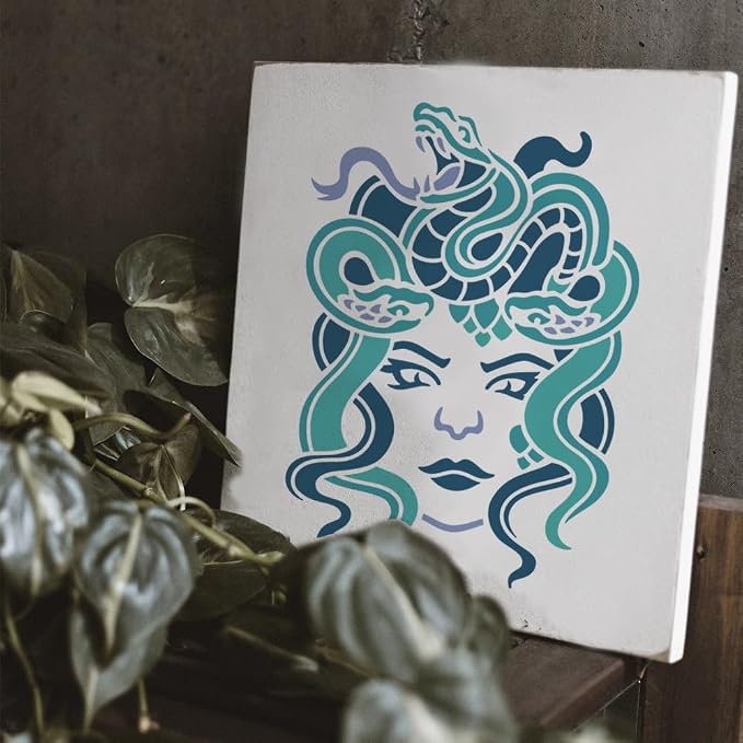 Medusa Stencil Templates 11.69 x 8.27 Inch Plastic Reusable Succubus Art Craft - Image 6