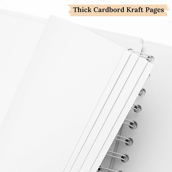 Scrapbook 10x10 Inch DIY Scrapbook Album Hardcover Kraft Paper 100 pages/50 - Image 8