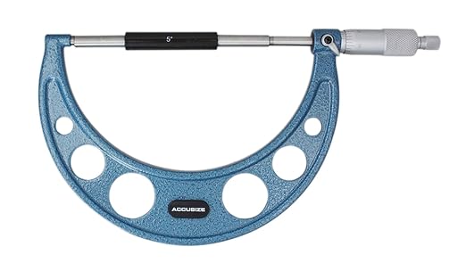 Accusize Industrial Tools 5-6'' by 0.0001'' Ultra-Precision Outside Micrometer, Eg00-0006