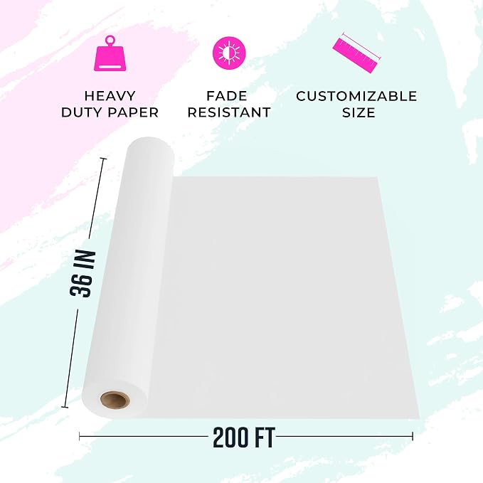 Bryco Goods 36" x 2400" White Kraft Paper Roll - Image 2