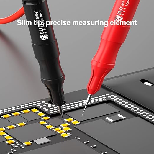 BES CAT III 2000V Voltage 20A Current Test Leads Probe Tip,for Digital Multimeter Electrical Voltmeter Currentmeter,Precision Cable Probe