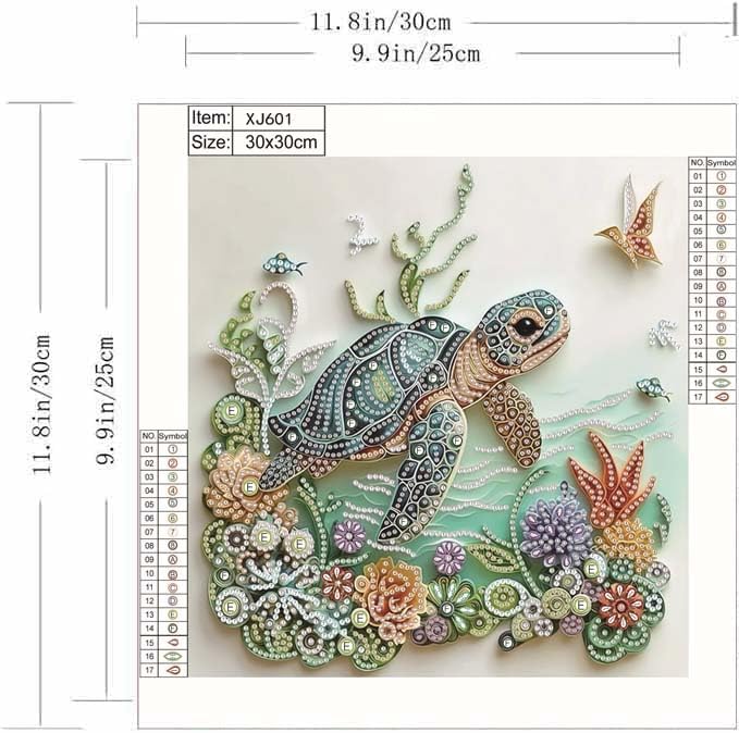 4Pack Diamond Painting Kits For Adults, Sea Turtle Special Shape Diamond Art - Image 5