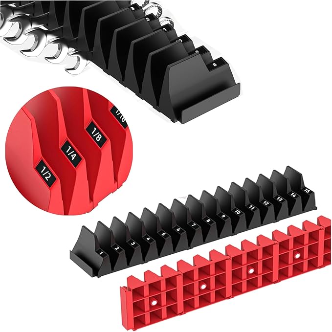 46PCS Magnetic Modular Wrench Organizers for Tool Drawers, Wrench Organizer with Metric&Sae Labels, Best Gift for Father, Brother and Boyfriend