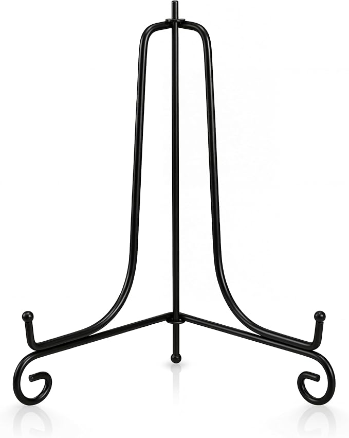 Artliving Plate Stands for Display, 17 Inch Black Iron Easel Plate Display by Artliving