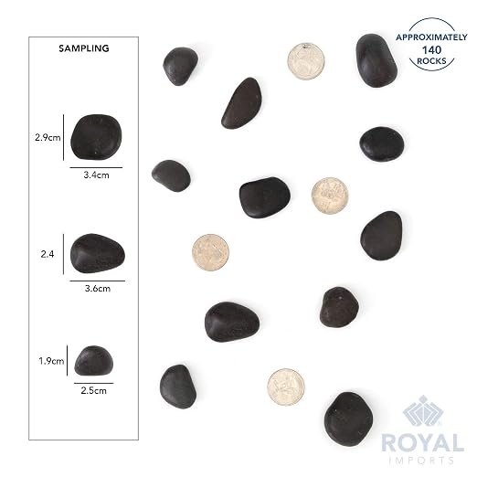 River Rocks Decorative Ornamental Vase Filler 1"-1.5" Black Aquarium Gravel 30 - Image 4