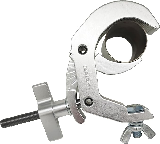 Stage Light Clamp 1.88-3.14Inch Heavy Duty 440lb Truss Hook Quick Rig Aluminum lighting C-Clamp Fit OD 48-80mm of Pipes for DJ Projector Par Spot Lights Moving Head