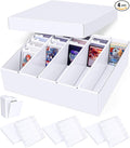 5 Row Trading Card Storage Box, 4 Pack Cardboard Storage Box by Leyzan