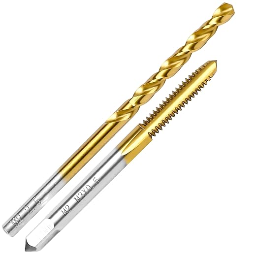 M3x0.5 Tap and 2.5mm Drill Bit Kit, M2 HSS Metric Drill and Tap Set, Combination of Drill and Tap Kit for Metal