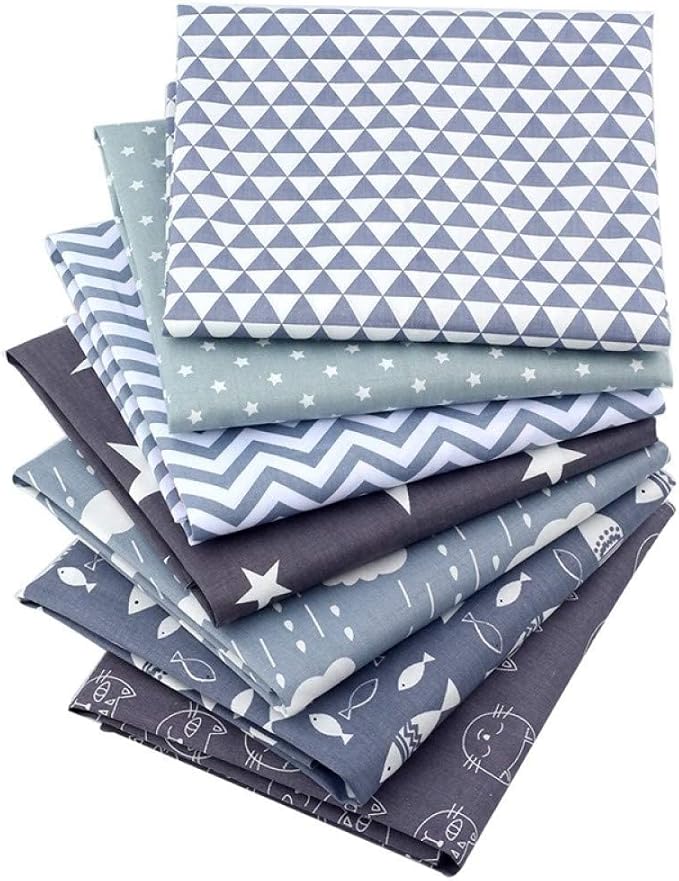 Aubliss 50pcs 100% Cotton Fabric Bundle 10" x 10" PreCut Fat Squares Sheets - Image 5