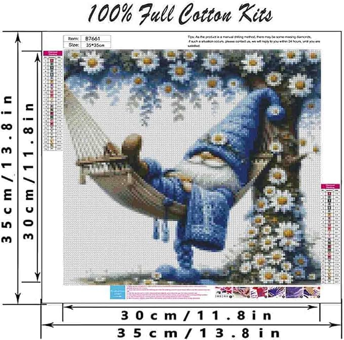 Gnome Stamped Cross Stitch Kits - Image 2