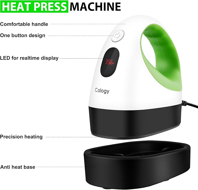 Calogy Mini Heat Press, Heat Transfer Machine, Constant Temp Control, Insulated - Image 5
