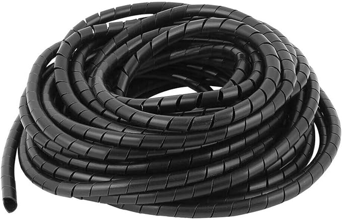 Spiral Cable Wrap - 25 Ft 3/8" Spiral Wire Wrap Cord Covers Bundle Sleeve Hose by ALLWIN