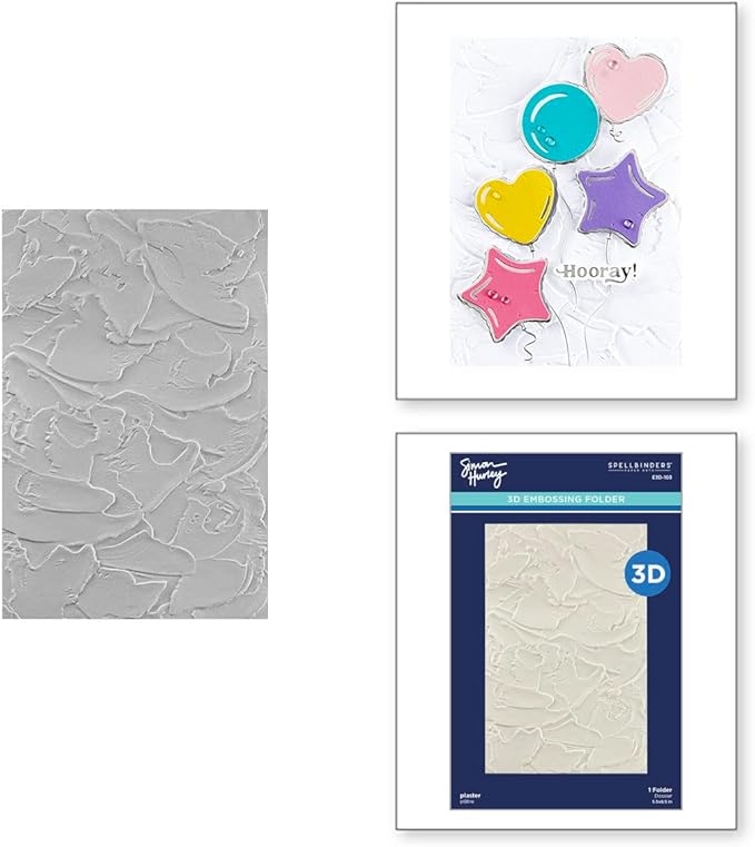 Spellbinders E3D-103 Plaster 3D Embossing Folder from Simon's Birthday Bash - Image 2