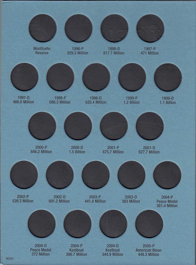 Whitman U.S. Jefferson Nickel Coin Folder 1996 - Image 3
