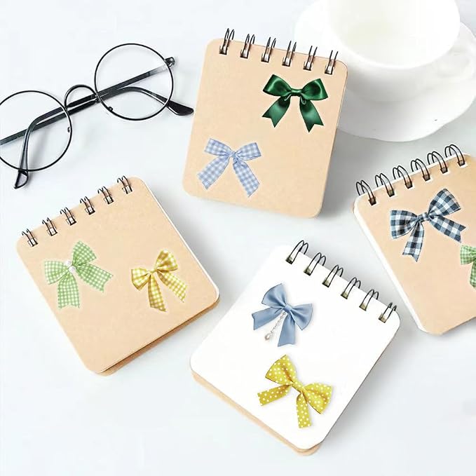 50pcs Transparent Colorful Bow Sticker, Vinyl Waterproof Cute Aesthetic Bows - Image 6