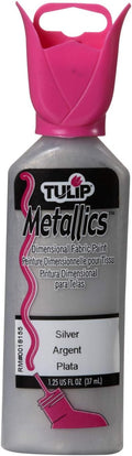 Tulip Dimensional Fabric Paint 1-1/4 Ounces-Metallics-Silver by Tulip