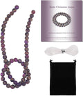 6mm Matte Purple Cloisonne Jasper Bead, 15-Inch Matte Round Loose Stone Beads by THRELE
