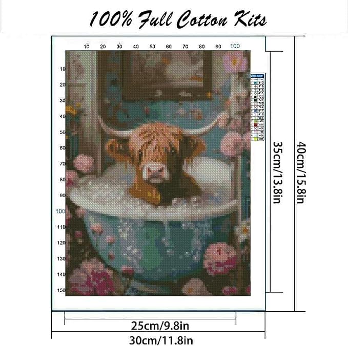 MYBISYMQQ Highland Cow Cross Stitch Kits - Image 2