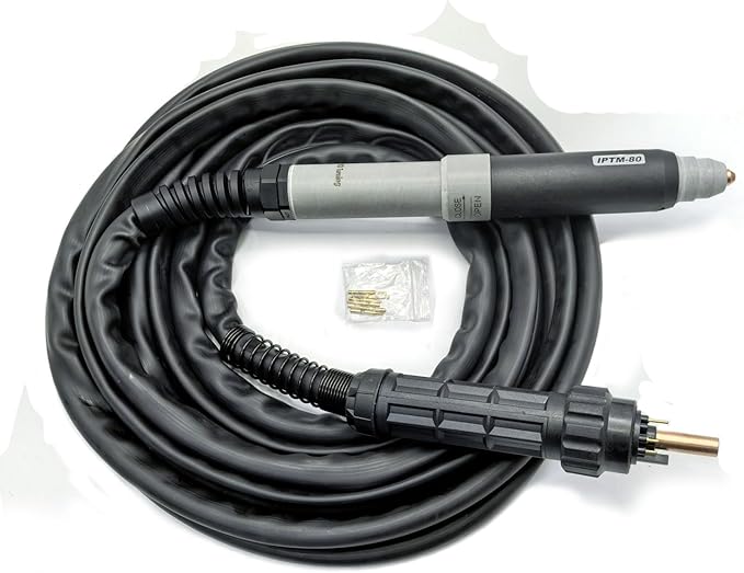 CNC Plasma Torch 80A PTM80 IPT80 iPTM80 Non-HF Pilot Arc Compatible with LOTOS LTP7500 & PRIMEWELD & bestarc BTC800XP & Everlast 80 100 102 & Longevity 82i plasma cutter Central connector