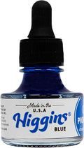 Higgins Blue Pigmented Drawing Ink by Higgins